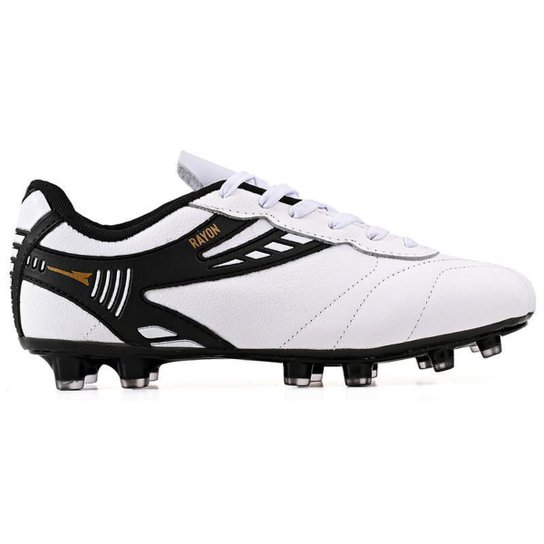 Chuteira Futebol Profissional Masculina de Couro Campo Grama Natural + Meião