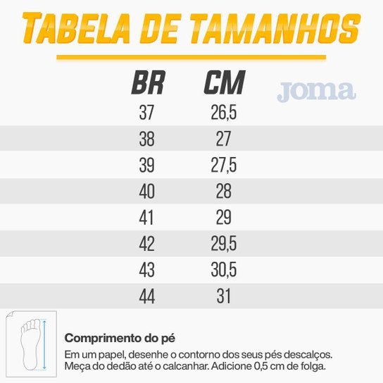 Chuteira Futebol Society Joma Liga 5 + 3 Pares de Meias