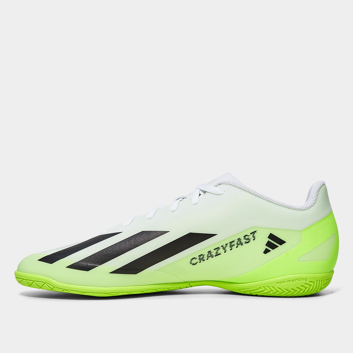 Chuteira Futsal Adidas X Crazyfast P4 Unissex - Branco+Verde
