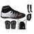 Chuteira Infantil Futsal UZ Futebol Quadra Cano Alto + Meião + Ceneleira + Relógio + Bolsa Esportiva - Preto