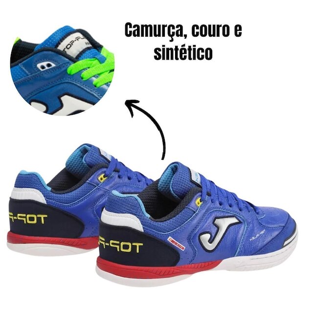 Chuteira Joma Futsal Solado Resistente Confortavel Top Flex