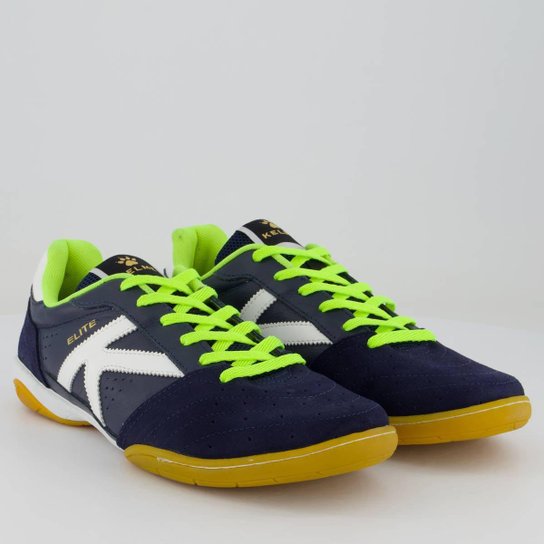 Chuteira Kelme Elite Futsal Marinho e Verde