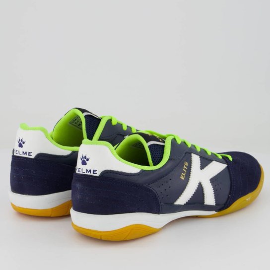 Chuteira Kelme Elite Futsal Marinho e Verde