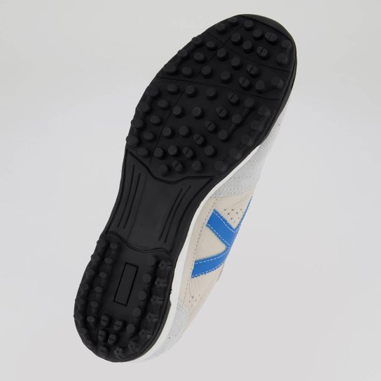 Chuteira Kelme Elite Society Cinza Azul e Laranja