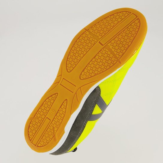 Chuteira Kelme Flamenco Futsal Amarela e Cinza