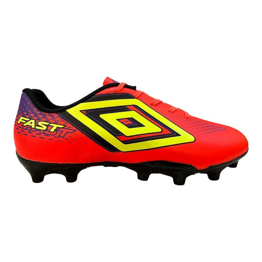 Chuteira Masculino Umbro Fast II Esporte Campo Cravo Conforto Laranja