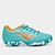 Chuteira Society Infantil Penalty Matis XXI - Azul Turquesa+Laranja