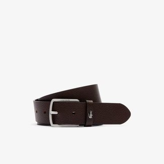 Cinto Lacoste de Couro Texturizado Masculino