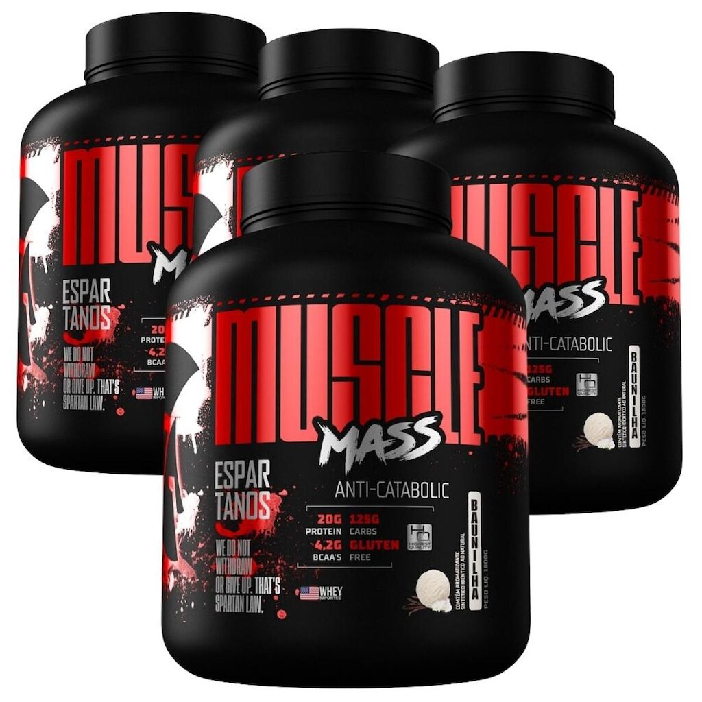 Combo 4X Muscle Mass Hipercalórico - Espartanos