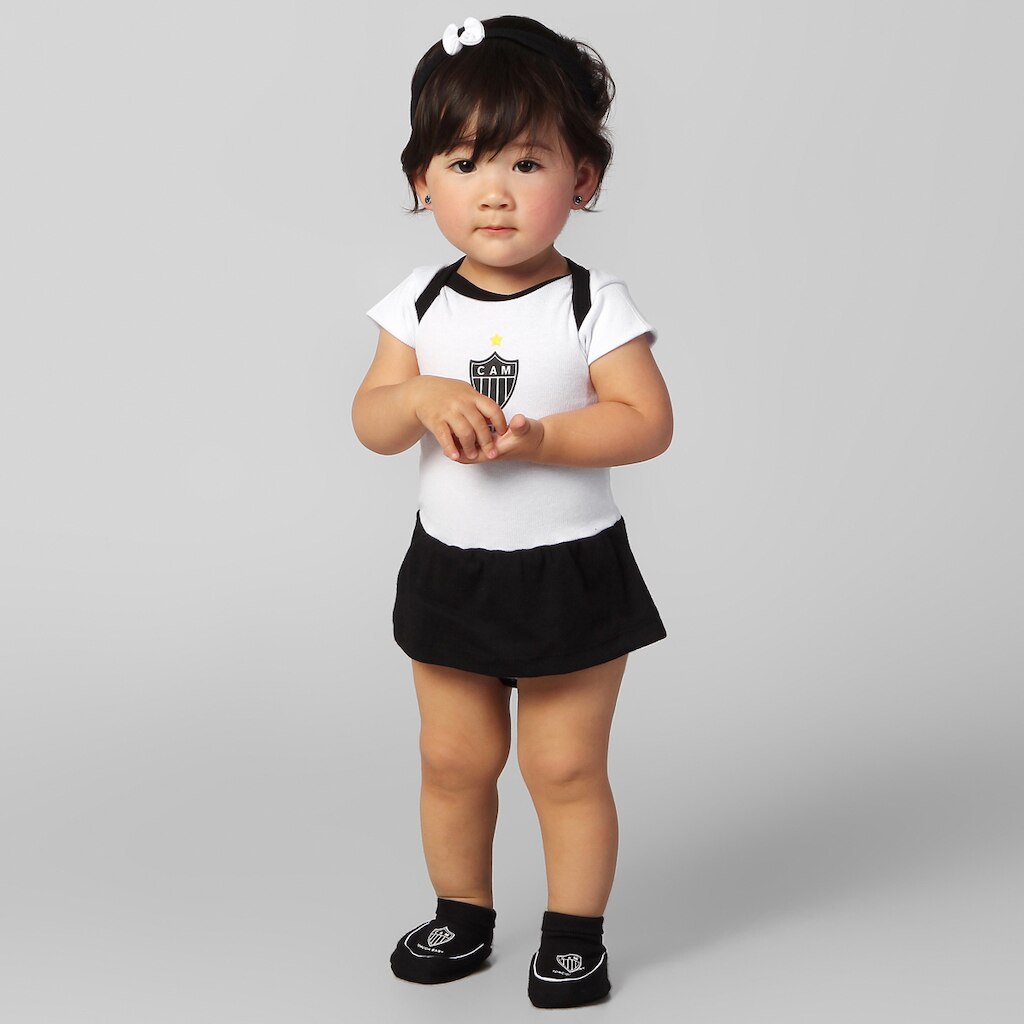 Conjunto Atlético Mineiro Infantil Torcida Baby c/ 3 peças Menina
