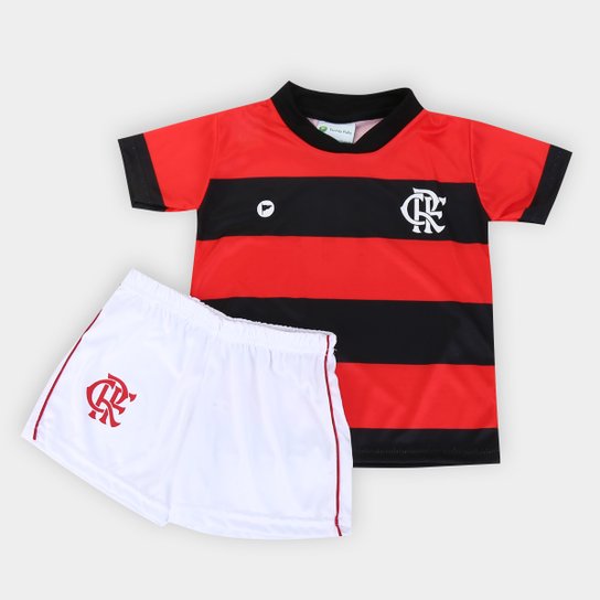 Conjunto Bebê Sublimado Flamengo - Vermelho+Preto Menor preço em Conjunto Bebê Sublimado Flamengo - Vermelho+Preto