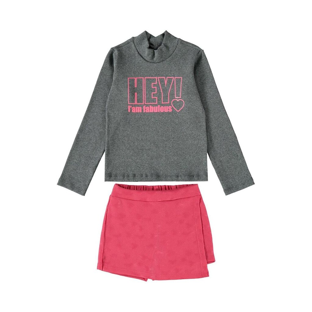 Conjunto Blusa e Short-Saia Infantil Menina Guloseima