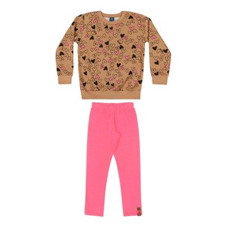 Conjunto Blusão e Legging Infantil Menina Bee Loop