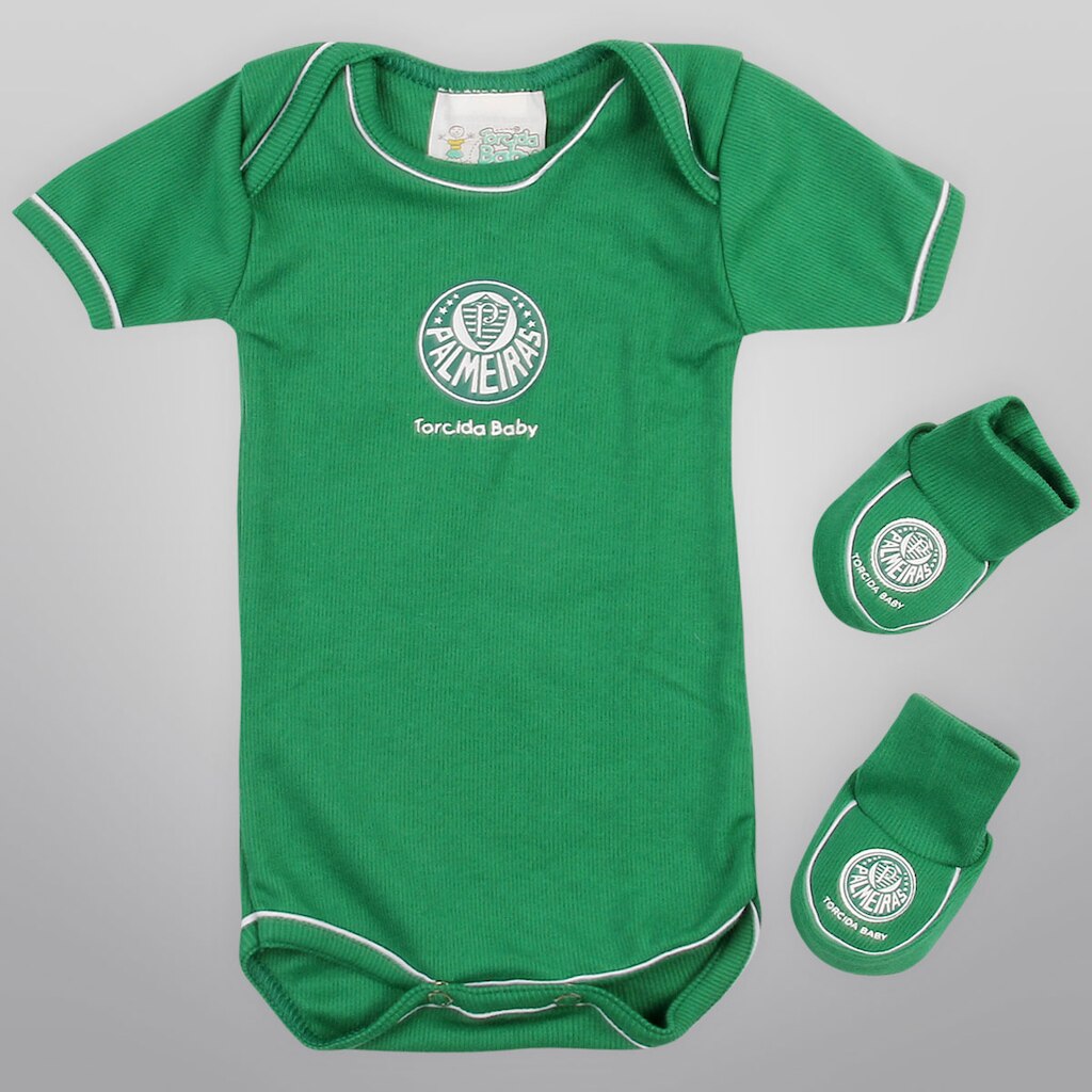 Conjunto Body Infantil Palmeiras