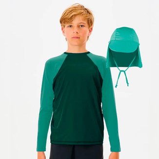 Conjunto Camiseta e Boné Praia Proteção Solar UV 50+ Infantil Bebê Menino Menina