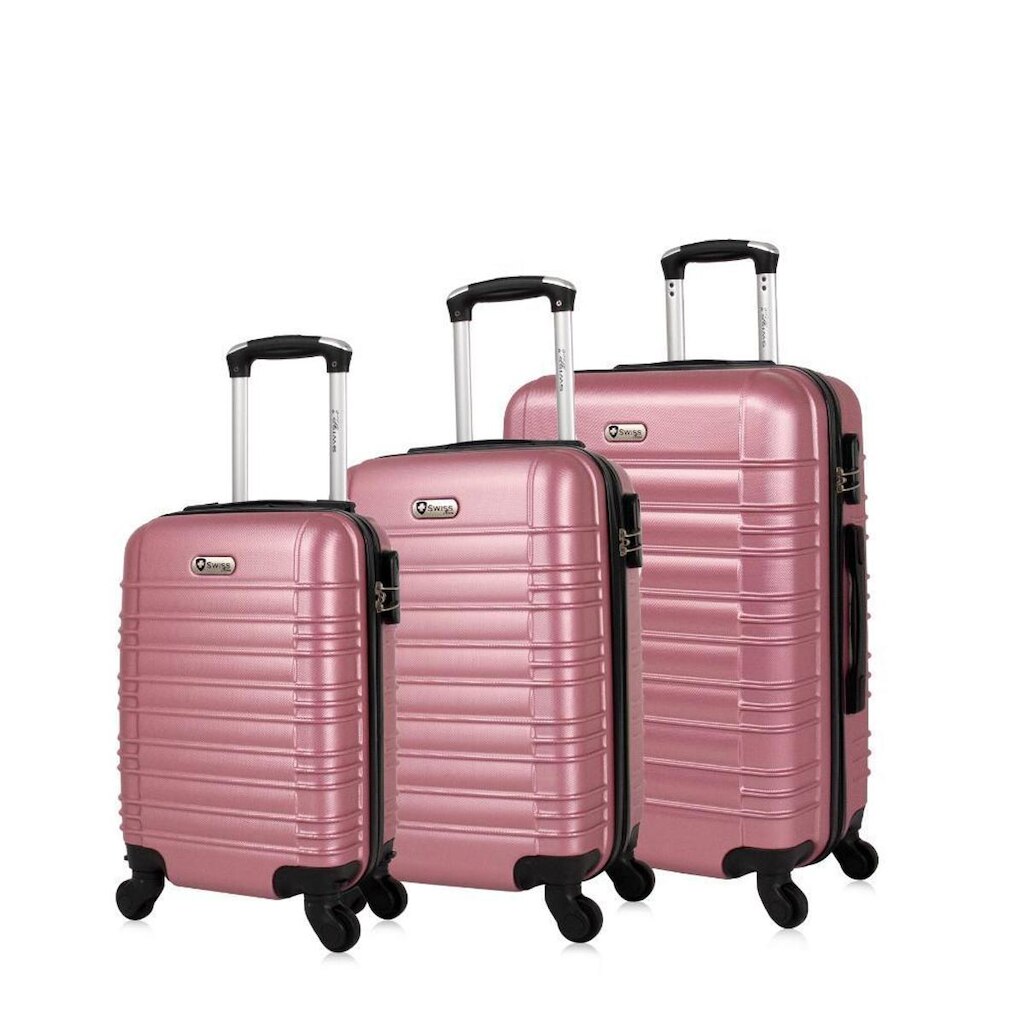 Conjunto de Malas de viagem PP, P e M Detroit Swiss Move Rose