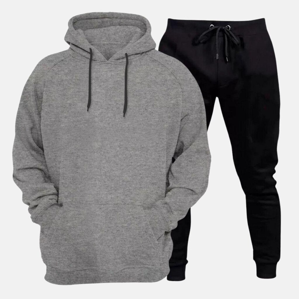 Conjunto de Moletom Blusa + Calça Peluciada Casual