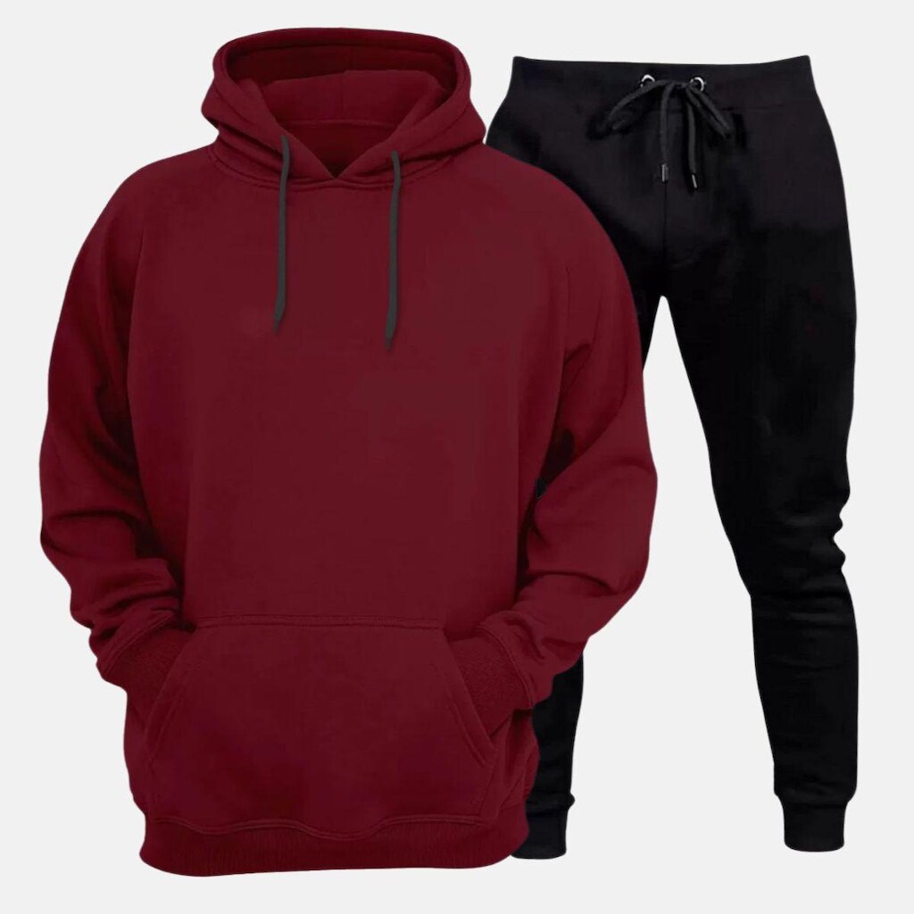 Conjunto de Moletom Blusa + Calça Peluciada Casual