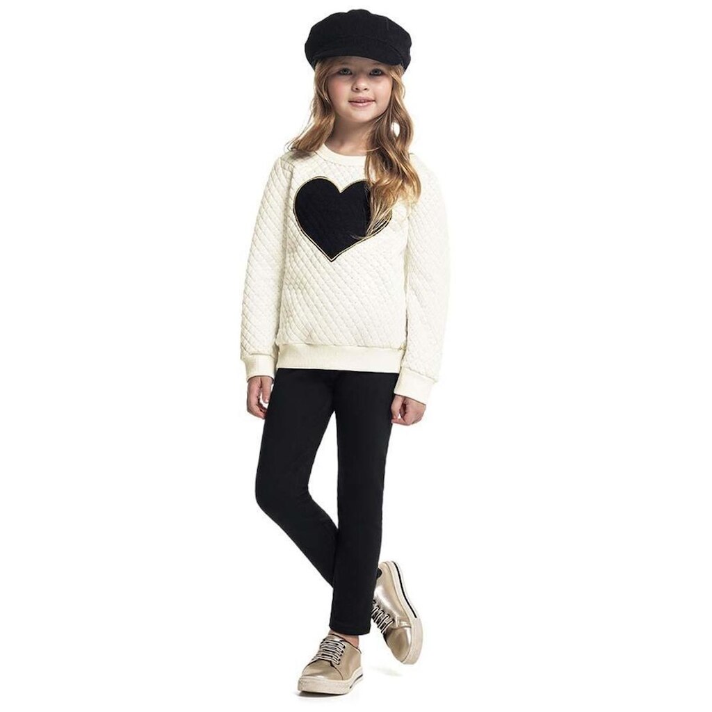 Conjunto Infantil Blusão Matelassê Brilho/Legging Molecotton