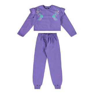 Conjunto Infantil com Blusa Cropped e Calça Bee Loop