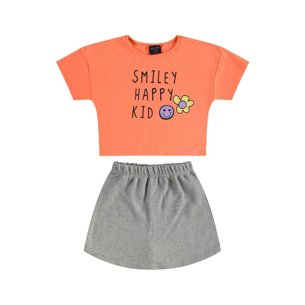 Conjunto Infantil com Blusa e Short-Saia Guloseima