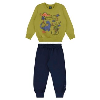 Conjunto Infantil com Blusão e Calça em Moletom Bee Loop