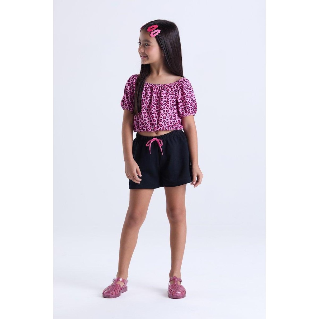 Conjunto Infantil de Verão Menina Oncinha
