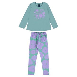 Conjunto Infantil Feminina com Blusa e Calça Bee Loop