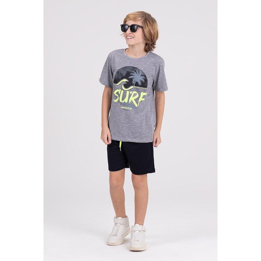 Conjunto Infantil Flamê Waves Chumbo