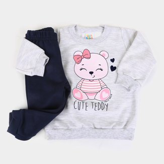 Conjunto Infantil Pulla Bulla Ursinha Fofa Feminino