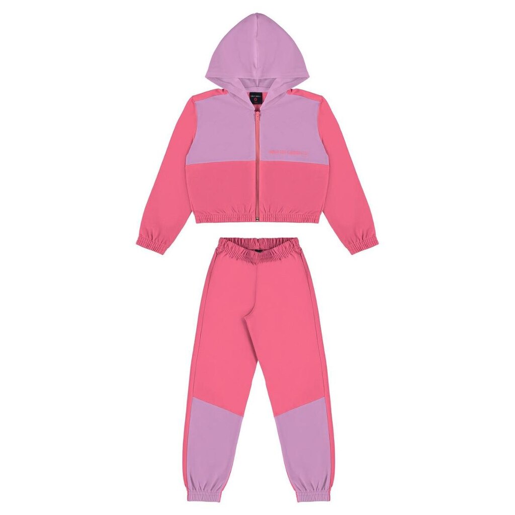 Conjunto Jaqueta Cropped e Calça Infantil Menina Guloseima