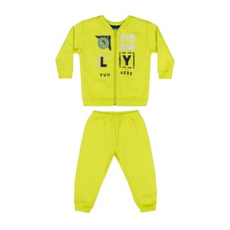 Conjunto Jaqueta e Calça em Moletom Bebê Menino Bee Loop