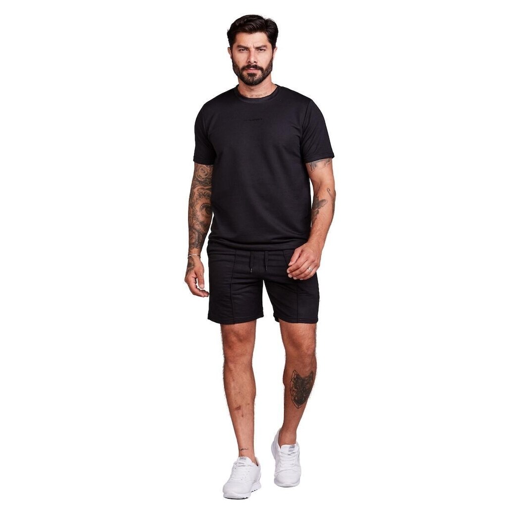 Conjunto Masculino Camisa Shorts Moletinho Premium