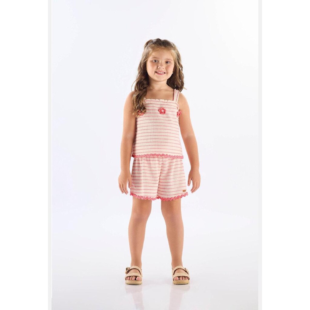 Conjunto Menina Bata e Short Up Baby