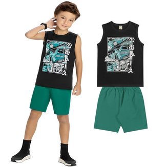 Conjunto Menino Carros Boca Grande