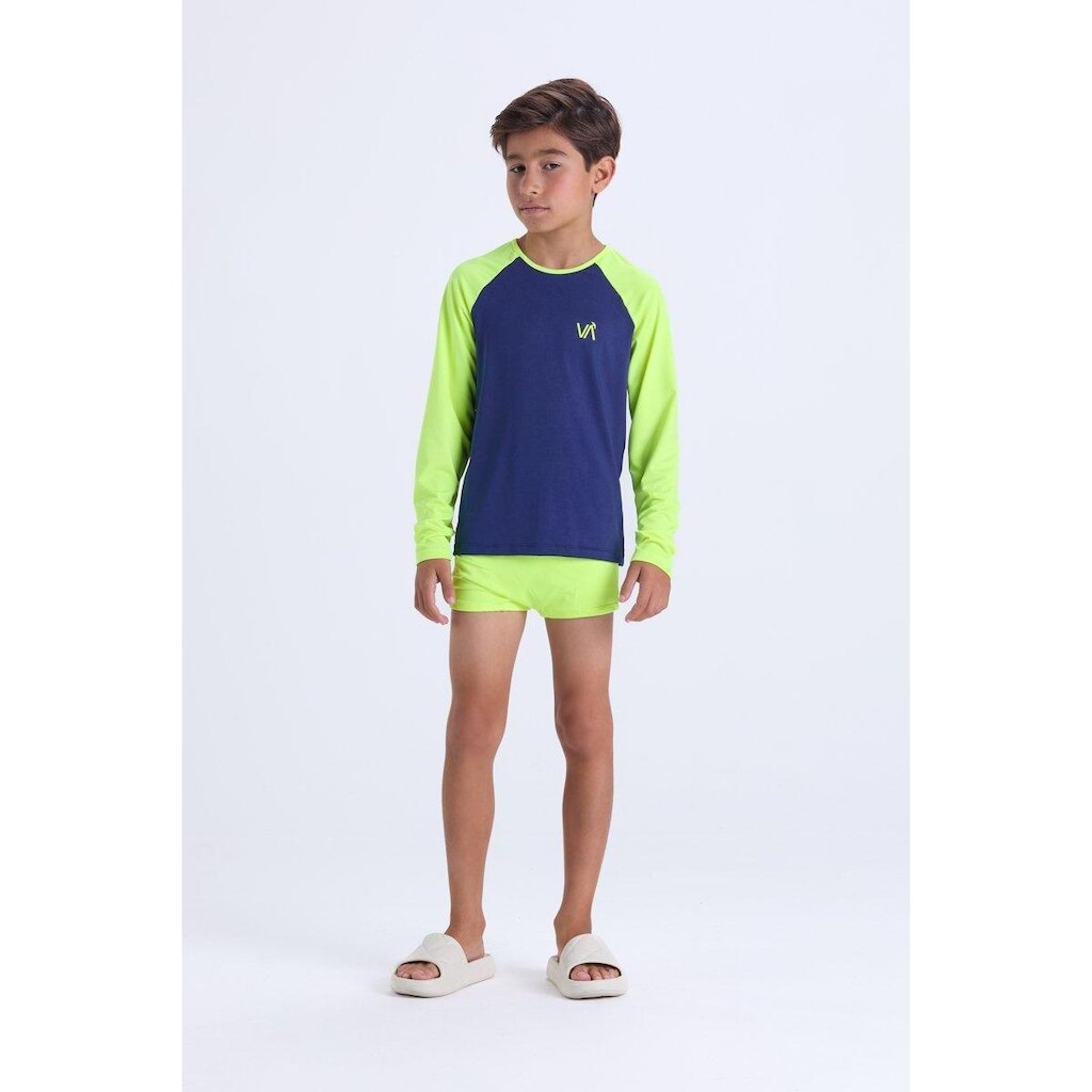 Conjunto Moda Praia Infantil Masculino Raglan