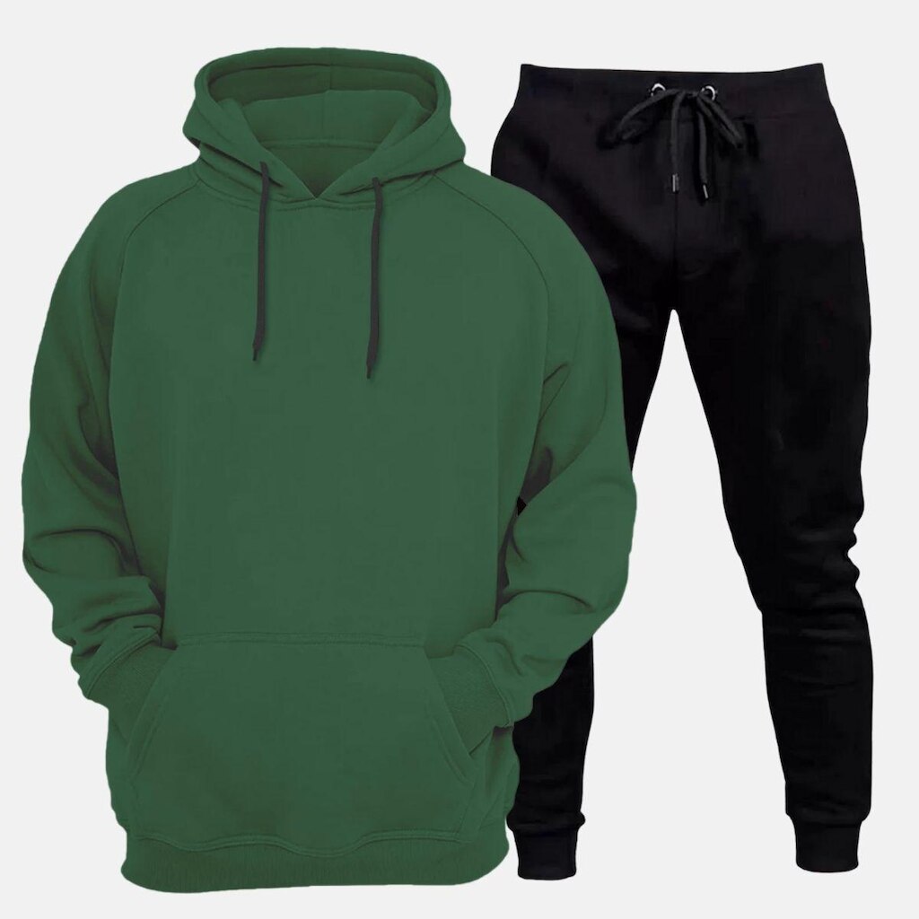 Conjunto Moletom Use Miron Blusa de Frio Canguru e Calça Moletom Jogging Calca Moleton Preto