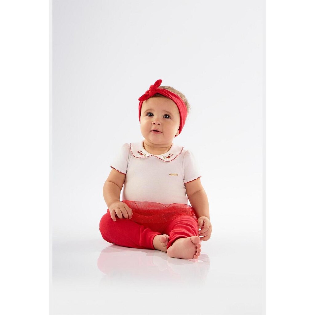 Conjunto para Bebê Menina com Body e Calça em Suedine Up Baby