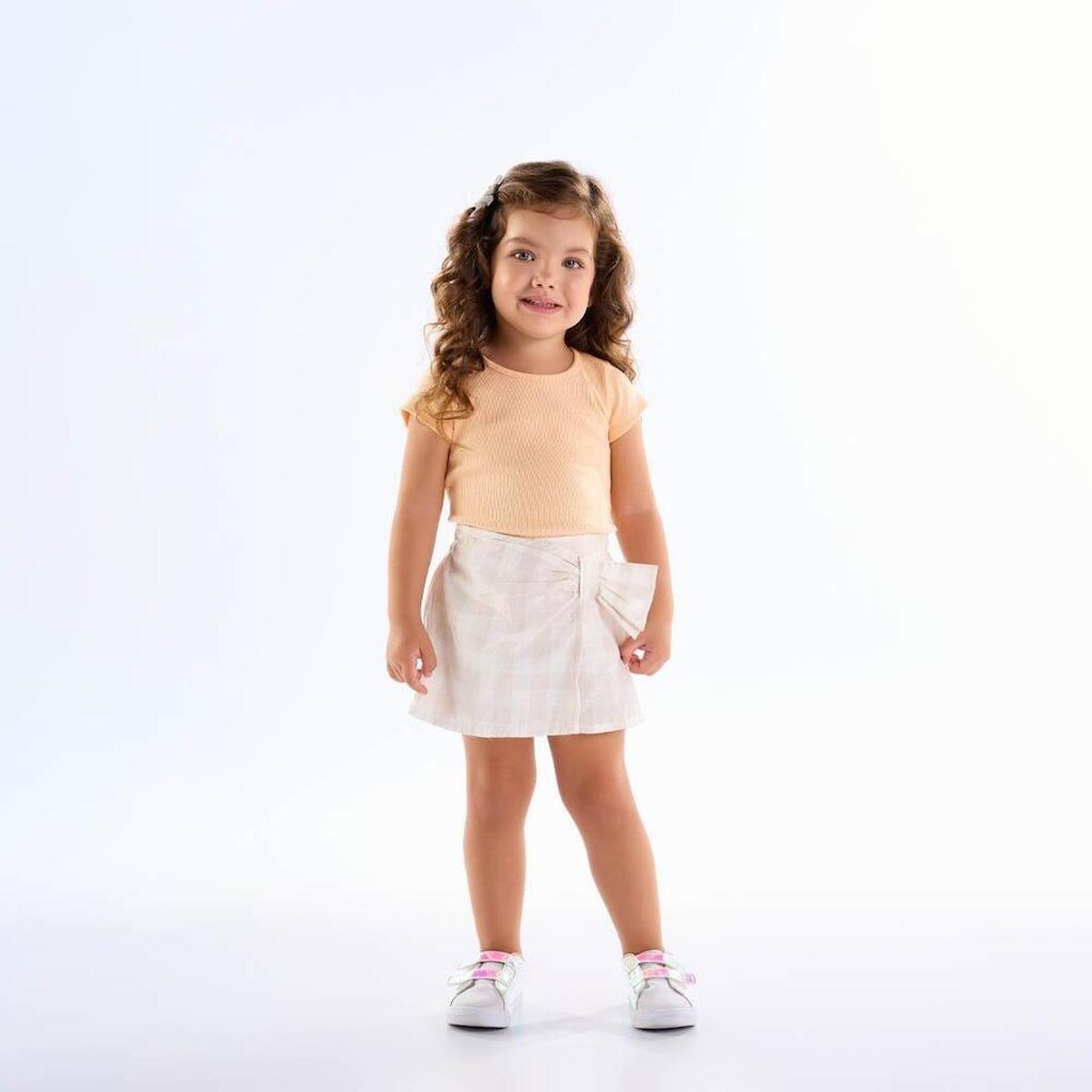 Conjunto Primeiros Passos Menina - Pessego - 50619-1292