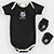 Conjunto Santos Bebê Body + Sapatinho - Preto+Branco