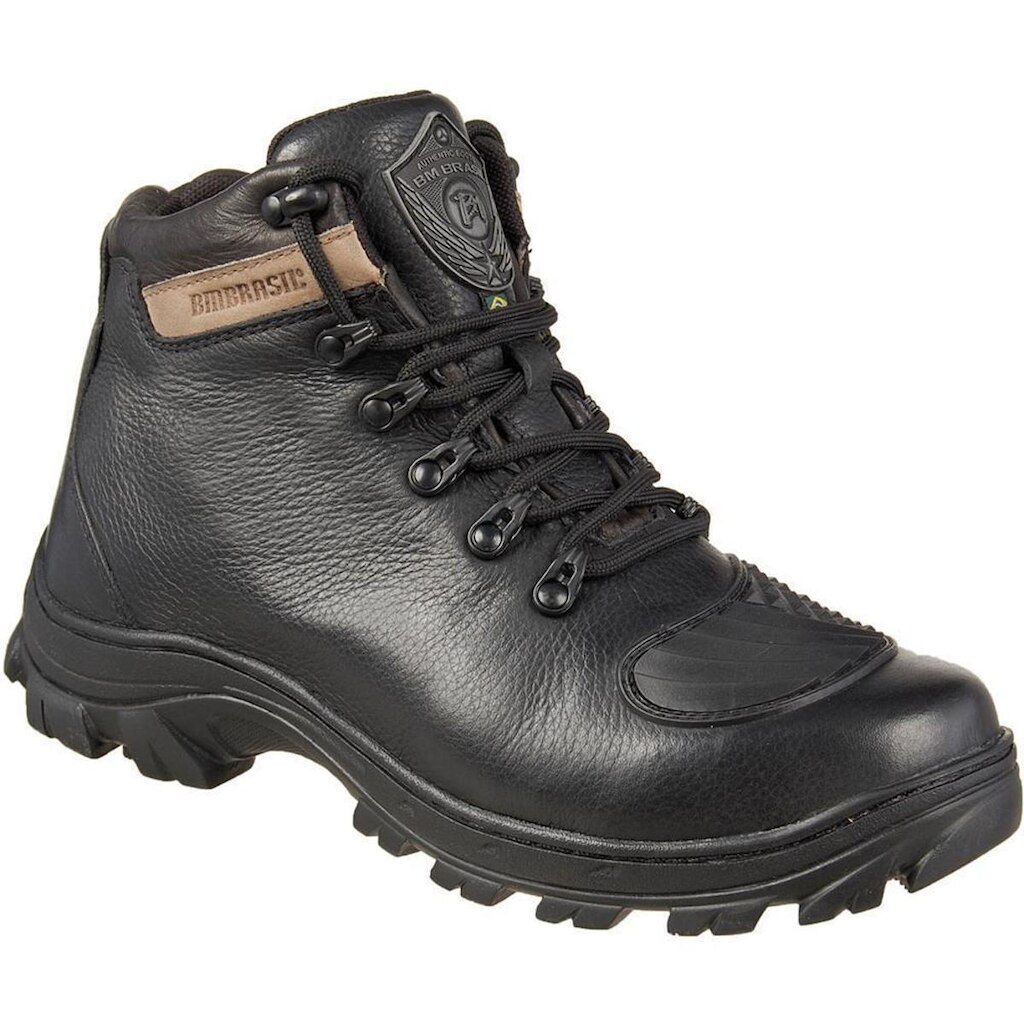 Coturno Adventure Couro Conforto Leve Macio Trilha Caminhada