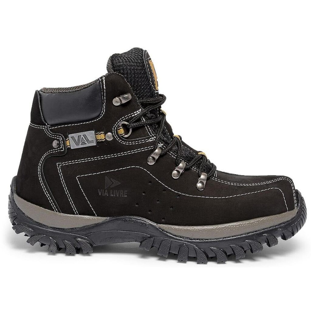 Coturno de Couro Masculino Adventure Bota Masculina Couro Montana