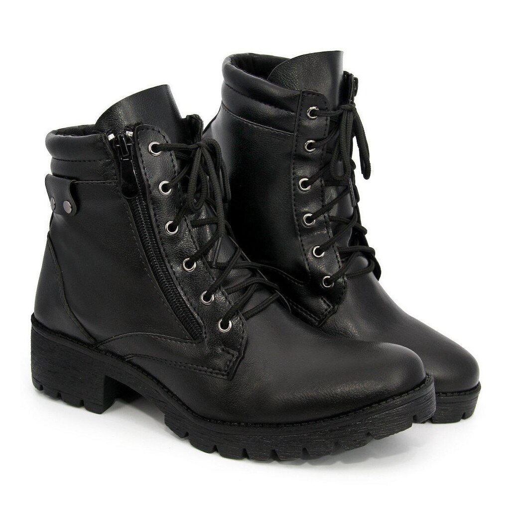 Coturno Feminino Conforto Flex Couro Macio