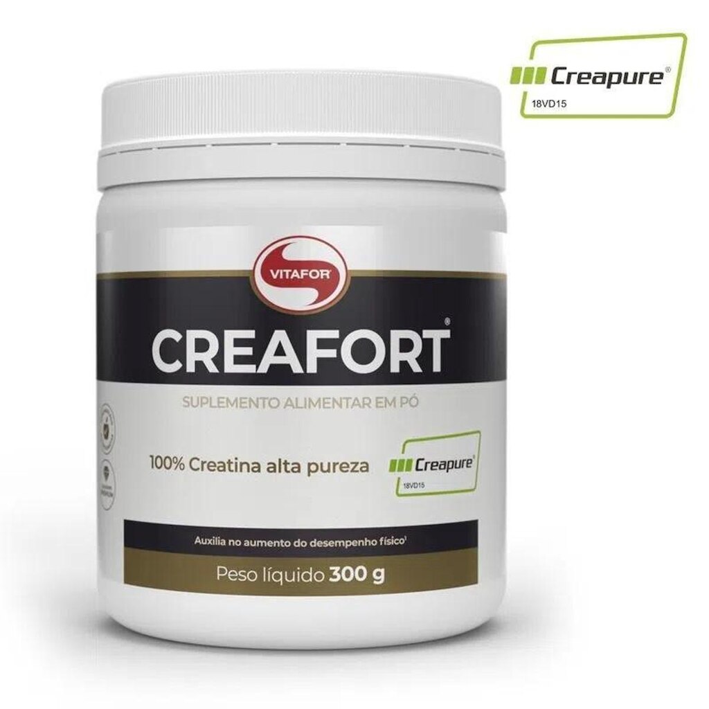 Creafort Vitafor Creatina Monohidratada Pura em Pó Pote 300g