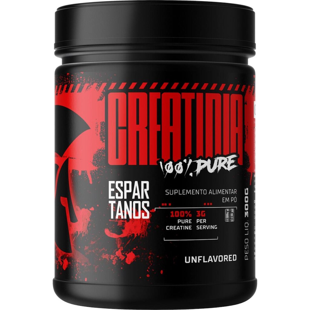 Creatina Monohidratada 100% Pura 300g  –   Espartanos