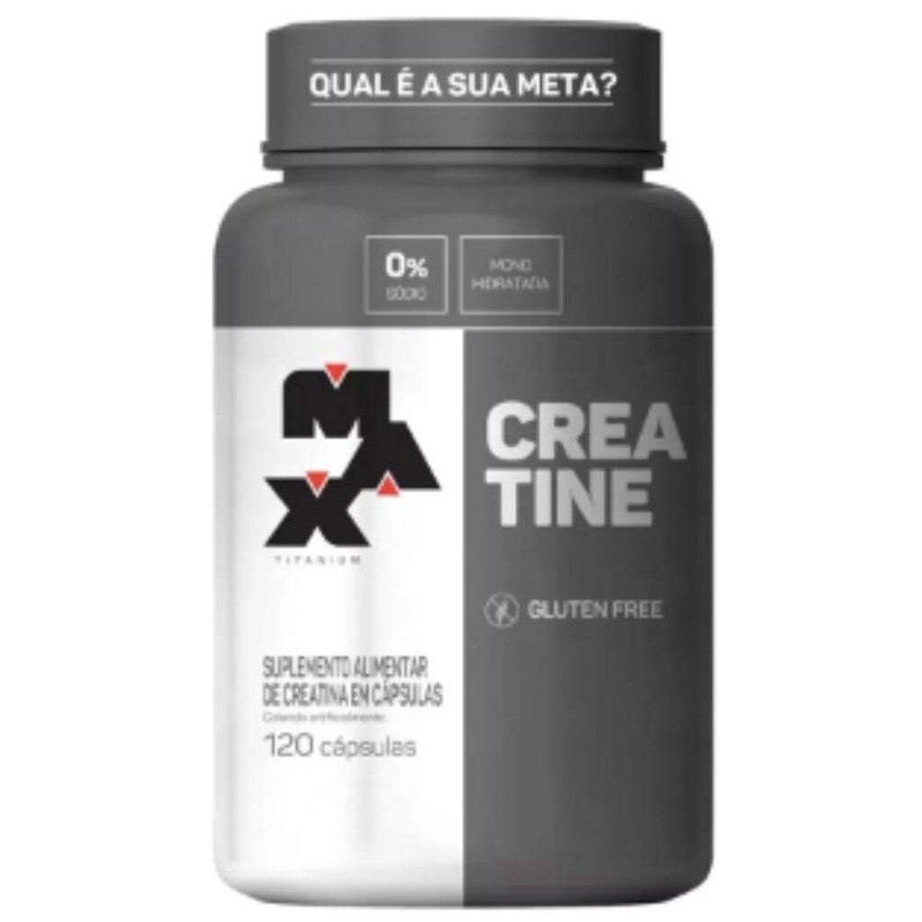 Creatina Monohidratada 100% Pure em Cápsulas (120 Caps) Max Titanium