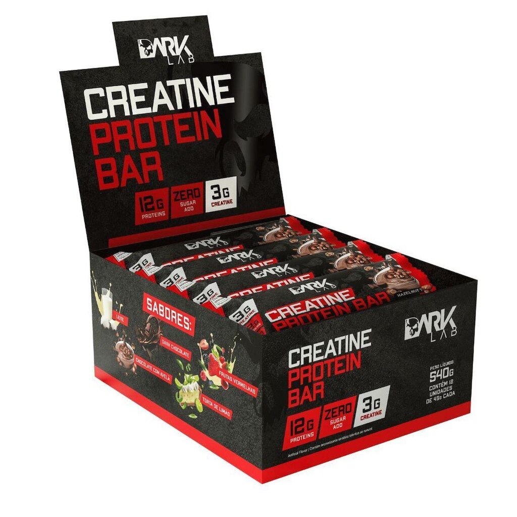 Creatine Protein Bar 12 Un 45g Dark Lab