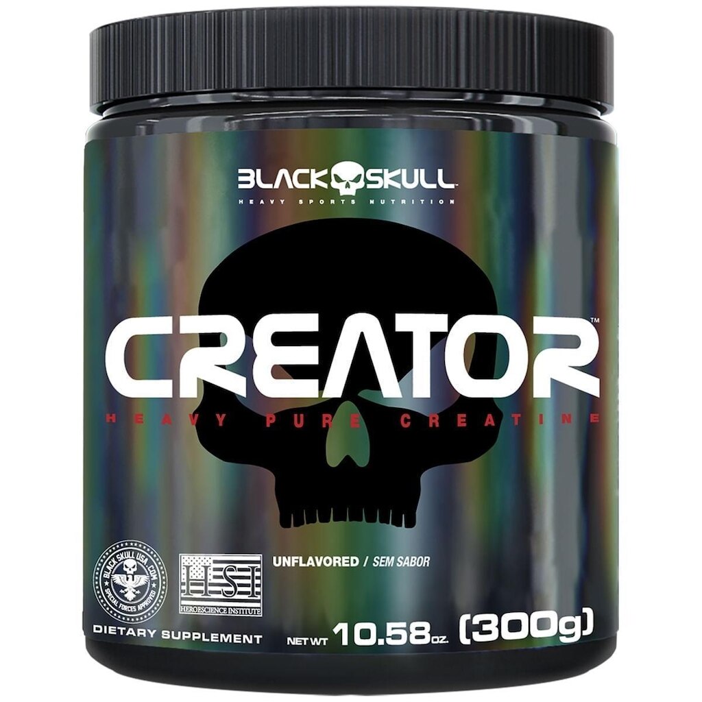 CREATOR - CREATINA MONOHIDRATADA - 300G - BLACK SKULL