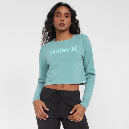 Cropped Hurley Colors Two M/L Feminina - Azul
