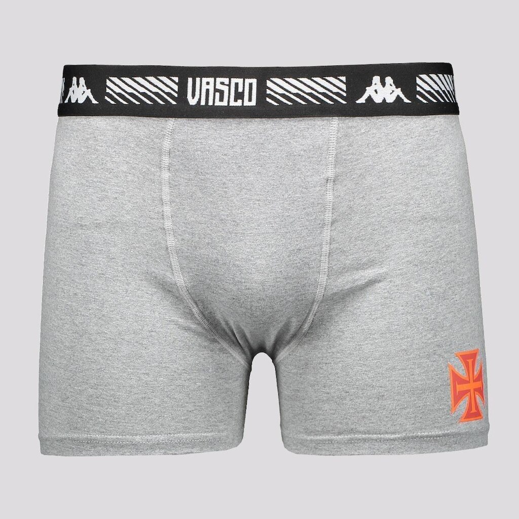 Cueca Boxer Kappa Vasco Mescla Cinza